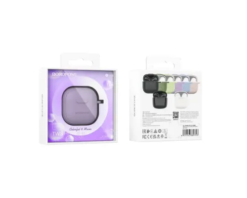 Навушники бездротові BOROFONE BW29 Charm true wireless BT headset TWS фіолетові mag-6974443389777144224