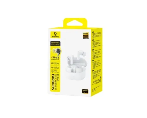 Навушники Baseus Bass EP10 Pro In-Ear True Wireless Earbuds White A0010509 mag-6932172694937154214