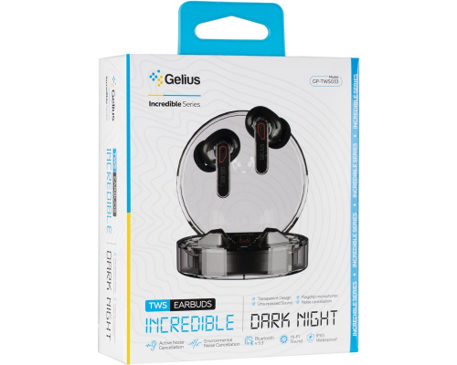 Навушники bluetooth Gelius Incredible GP-TWS033 black PLS-00-00161793
