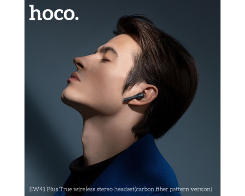 Навушники бездротові HOCO EW41 Plus True wireless stereo headset CARBON ver. BT5.3/6hours Black mag-6942007623292137232