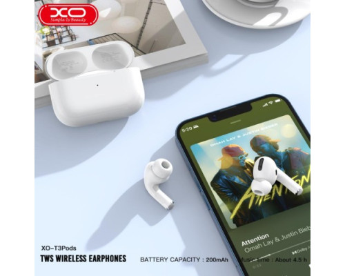 Навушники бездротові XO T3 Pods Bluetooth headset Білі mag-692068084302260114