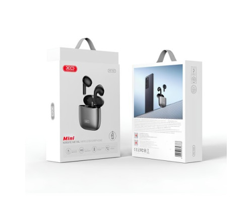 Навушники бездротові XO X28 Zinc Alloy Bluetooth Earphones Чорні матові mag-692068084876818863