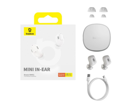 Навушники Baseus Bowie WM01 True Wireless Earphones White NGTW370002 mag-693217262839054371
