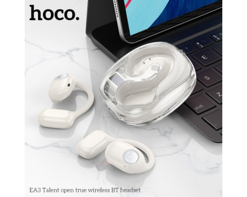 Навушники бездротові HOCO EA3 Talent open true wireless BT5.3/10hours Milky White mag-6942007619158143104