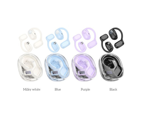 Навушники бездротові HOCO EA3 Talent open true wireless BT5.3/10hours Milky White mag-6942007619158143104