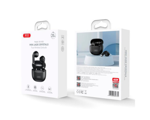 Навушники бездротові XO X33 Yu Jing TWS Bluetooth Headset Чорні mag-6920680856732136209