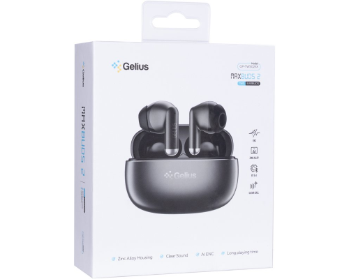 Навушники bluetooth Gelius MaxBuds 2 GP-TWS025X gray PLS-00-00161795