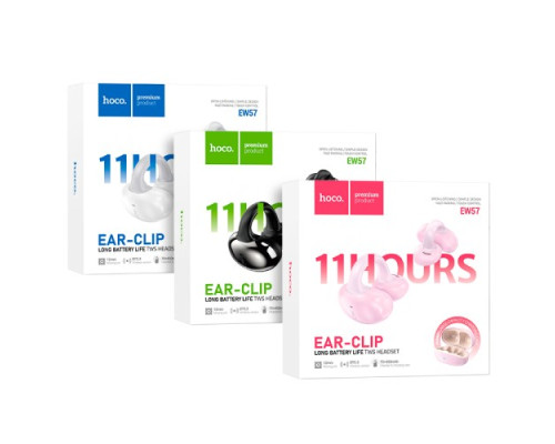 Навушники бездротові HOCO EW57 Auspicious clip-on true wireless BT5.3/11hours Black mag-694200761002534701