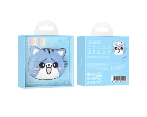 Навушники бездротові HOCO EW48 True wireless stereo headset Glacier cat mag-6942007609999132447