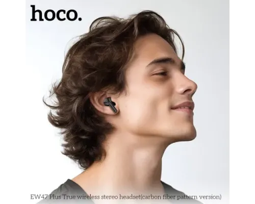Навушники бездротові HOCO EW47 Plus True wireless stereo headset CARBON ver. BT5.3/6hours Blue mag-6942007623322145064