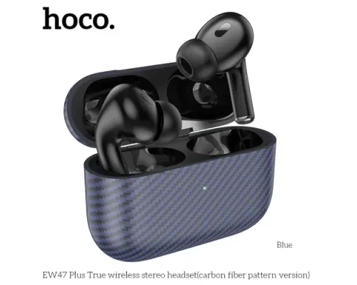 Навушники бездротові HOCO EW47 Plus True wireless stereo headset CARBON ver. BT5.3/6hours Blue mag-6942007623322145064