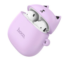Навушники бездротові HOCO EW45 True ws stereo headset TWS Lilac Cat mag-6931474789228135797