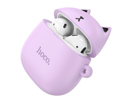 Навушники бездротові HOCO EW45 True ws stereo headset TWS Lilac Cat mag-6931474789228135797