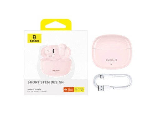 Навушники Baseus Bowie E11 True Wireless Earphones Pink A00053500413-Z1 mag-6932172653422132570