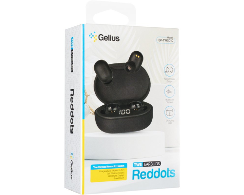 Навушники bluetooth Gelius Reddots GP-TWS010 black PLS-00-00161797