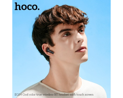 Навушники бездротові HOCO EQ14 Cool color true wireless BT headset with touch screen Black mag-6942007644105141571