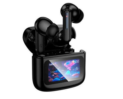 Навушники бездротові HOCO EQ14 Cool color true wireless BT headset with touch screen Black mag-6942007644105141571