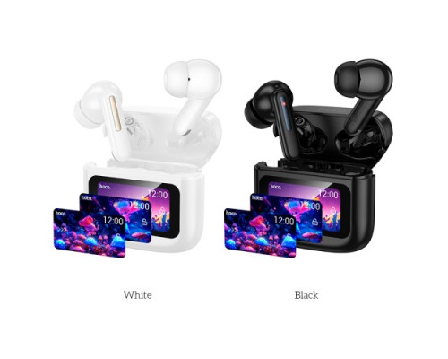 Навушники бездротові HOCO EQ14 Cool color true wireless BT headset with touch screen Black mag-6942007644105141571