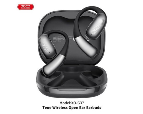 Навушники бездротові XO G37 Leather Pattern Charging Compartment Al Translate OWS Headset Чорні mag-6975837583030140458