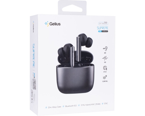 Навушники bluetooth Gelius Supreme GP-TWS049 gray PLS-00-00161799