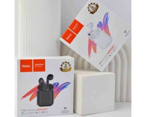 Навушники бездротові HOCO DES03 Air wireless headset TWS White mag-694200760976032833