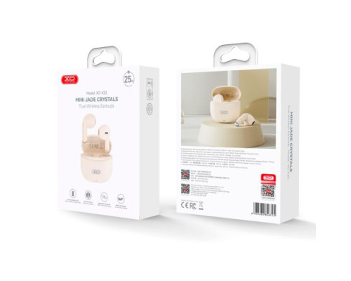 Навушники бездротові XO X33 Yu Jing TWS Bluetooth Headset Бежеві mag-692068085672560169