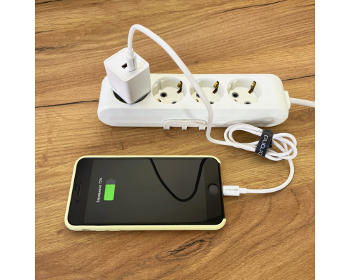 Кабель Mibrand MI-17 Flexible Charging Line Type-C for Lightning 5A 1m White