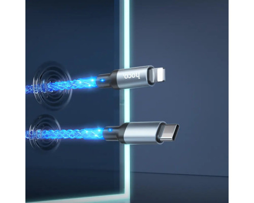 Кабель HOCO U112 Shine PD charging data cable for iP Gray