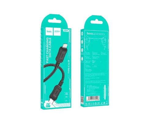 Кабель HOCO X94 Leader PD charging data cable iP Black