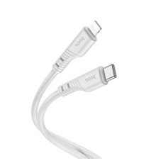 Кабель HOCO X97 Crystal color PD silicone charging data cable iP light gray