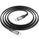 Кабель HOCO U119 Type-C to iP PD 27W, 1.2m, nylon, aluminum connectors, Black