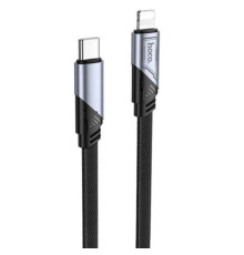 Кабель HOCO U119 Type-C to iP PD 27W, 1.2m, nylon, aluminum connectors, Black