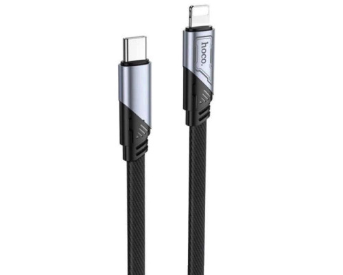 Кабель HOCO U119 Type-C to iP PD 27W, 1.2m, nylon, aluminum connectors, Black