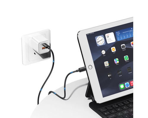 Кабель Usams SJ712 Type-C To Lightning 30W Fast Charging Data Cable black