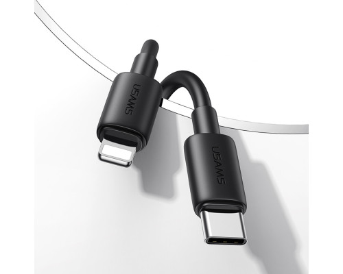 Кабель Usams SJ712 Type-C To Lightning 30W Fast Charging Data Cable black