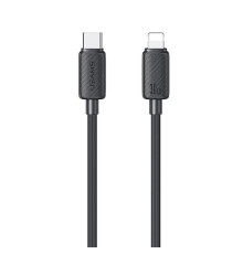 Кабель Usams US-SJ692 30W Striped Data Cable Type-C To Lightning-KY Series 1m black