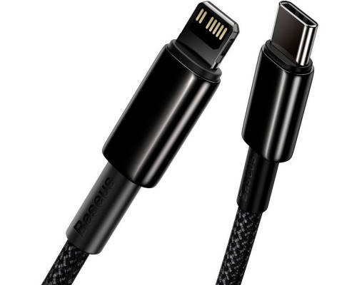 Кабель Baseus Tungsten Gold Fast Charging Data Cable Type-C to iP PD 20W 1m Black