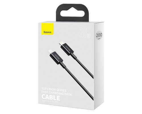 Кабель Baseus Superior Series Type-C to IP PD 20W 2m Black