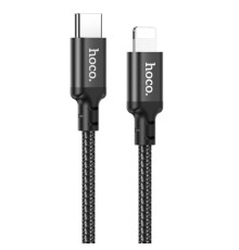 Кабель HOCO X14 Type-C to iP 3A, 20W, 3m, nylon, aluminum connectors, Black