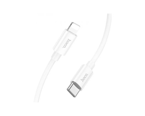 Кабель HOCO X87 Magic silicone PD charging data cable for iP White