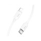 Кабель HOCO X87 Magic silicone PD charging data cable for iP White