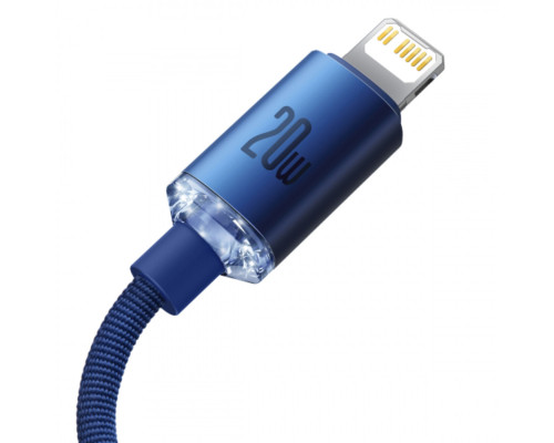 Кабель Baseus Crystal Shine Series Fast Charging Data Cable Type-C to iP 20W 1.2m Blue