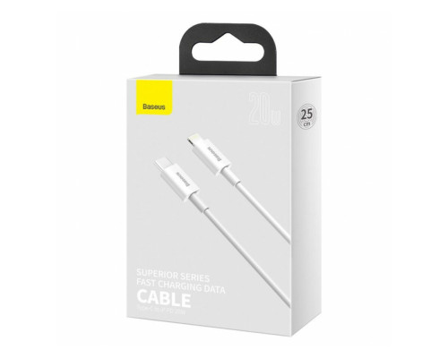 Кабель Baseus Superior Series Fast Charging Data Cable Type-C to iP PD 20W 0.25m White