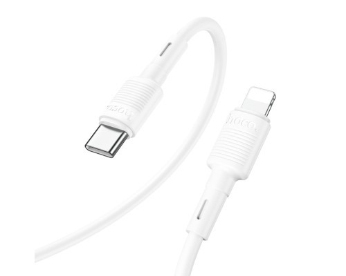 Кабель HOCO X83 Type-C to iP 20W, 1m, PVC, PVC connectors, White