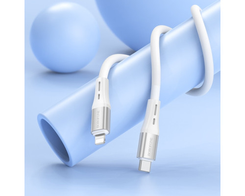 Кабель BOROFONE BX88 Solid PD silicone charging data cable for iP White