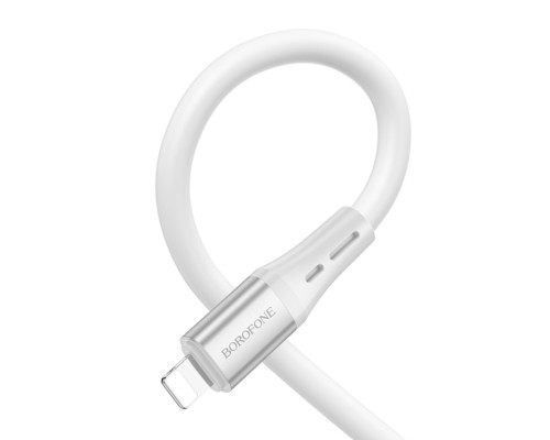 Кабель BOROFONE BX88 Solid PD silicone charging data cable for iP White