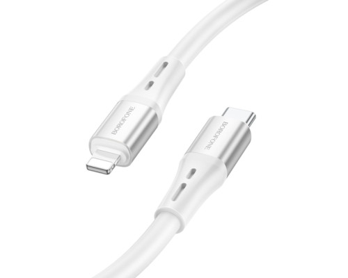 Кабель BOROFONE BX88 Solid PD silicone charging data cable for iP White