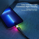 Кабель Essager Colorful LED USB Cable Fast Charging 2.4A USB-A to Lightning 2m black (EXCL-XCDA01)