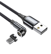 Кабель Essager Universal 540 Ratate 3A Magnetic USB Charging Cable Lightning 2m grey (EXCCXL-WXA0G)