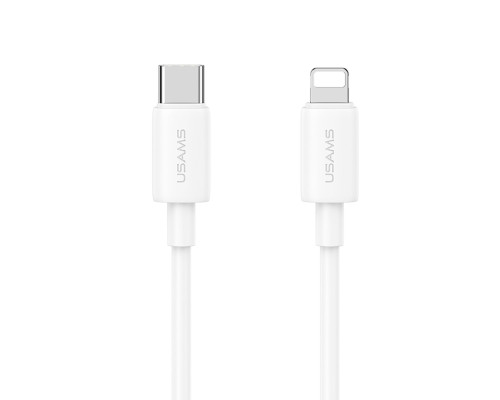 Кабель Usams SJ712 Type-C To Lightning 30W Fast Charging Data Cable white